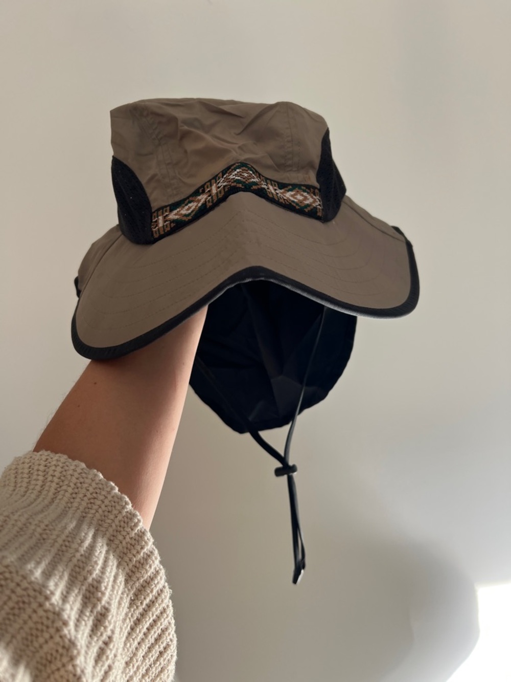 Sunday Afternoons Sun Hat in Taupe with Black Trim